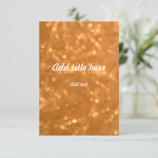 Golden Lights - Uitnodiging (Staand voorkant)