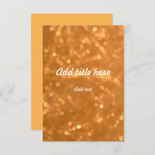 Golden Lights - Uitnodiging (Voorkant / Achterkant)