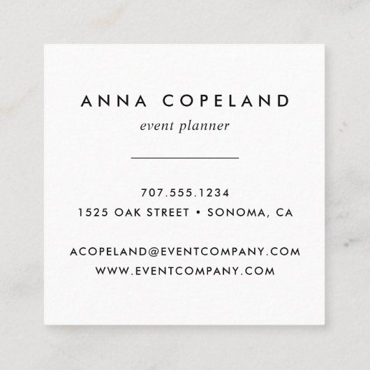 Golden Lights Vierkante Visitekaartje (Achterkant)