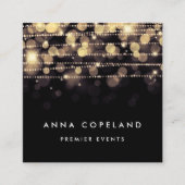 Golden Lights Vierkante Visitekaartje (Voorkant)