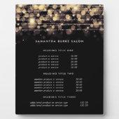 Golden Lights | Weergave van prijzen en services Fotoplaat (Voorkant)