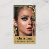 Golden lijst acteur model zanger danser foto visitekaartje (Voorkant)