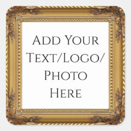 Golden Lijst Business / Evenement / Ambacht Vierkante Sticker