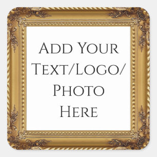 Golden Lijst Business / Evenement / Ambacht Vierkante Sticker