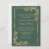 Golden Lijst Elegant Forest Green met Gold Print Kaart (Voorkant)