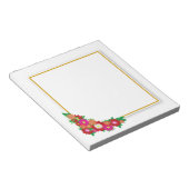 Golden Lijst en Floral Notitieblok (Schuin)