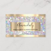 Golden Lijst Event Make-up Beauty Shop Holografisc Visitekaartje (Voorkant)