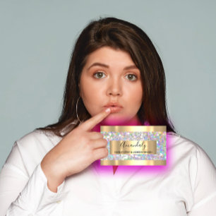 Golden Lijst Event Make-up Beauty Shop Holografisc Visitekaartje