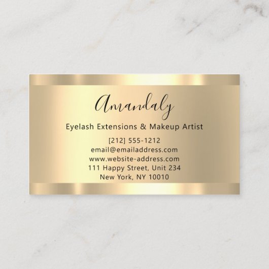 Golden Lijst Event Planner Ombre Blue Confetti Visitekaartje (Achterkant)