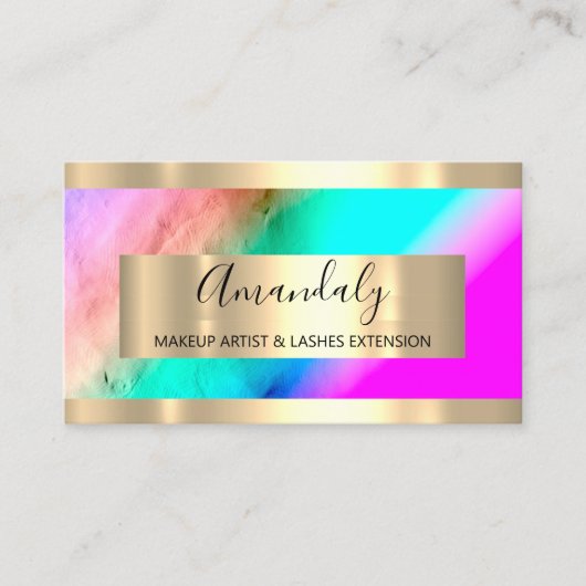 Golden Lijst Event Planner Ombre Blue Visitekaartje (Voorkant)