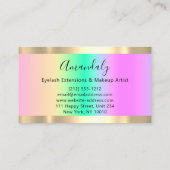 Golden Lijst Event Planner Ombre Pastel Visitekaartje (Achterkant)