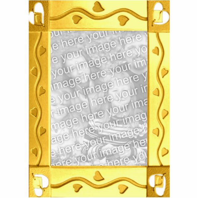  Golden Lijst Fotosculptuur Staand Fotobeeldje (Voorkant)