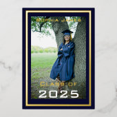 Golden lijst - klasse van 2024 folie uitnodiging (Voorkant)