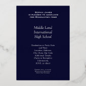 Golden lijst - klasse van 2024 folie uitnodiging (Achterkant)