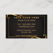 Golden Lijst Luxe Gold-tekst zwart-wit Visitekaartje (Achterkant)