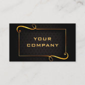 Golden Lijst Luxe Gold-tekst zwart-wit Visitekaartje (Voorkant)
