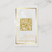 Golden Lijst Marble Stone Earring Display Visitekaartje (Achterkant)