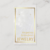 Golden Lijst Marble Stone Earring Display Visitekaartje (Voorkant)