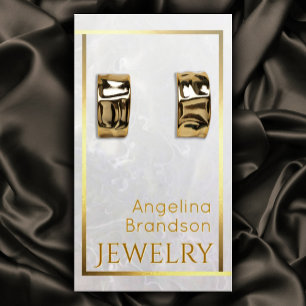 Golden Lijst Marble Stone Earring Display Visitekaartje