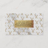 Golden Lijst Marble Stylist Shears Visitekaartje (Achterkant)
