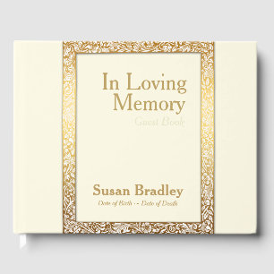 Golden Lijst Memorial Service Guest Book Kies C Gastenboek