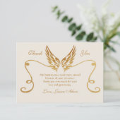 Golden Lijst met Wings Hartelijk dank Bedankkaart (Staand voorkant)