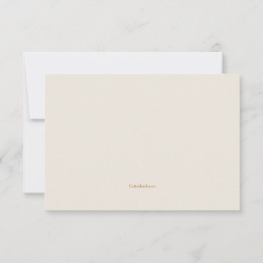 Golden Lijst met Wings Hartelijk dank Bedankkaart (Achterkant)