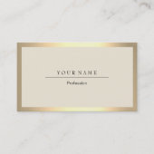Golden Lijst Minimale Ivory Metallic Visitekaartje (Voorkant)