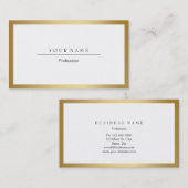 Golden Lijst Minimale witte metalen Visitekaartje (Voorkant / Achterkant)