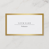 Golden Lijst Minimale witte metalen Visitekaartje (Voorkant)