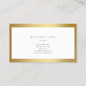 Golden Lijst Minimale witte metalen Visitekaartje (Achterkant)
