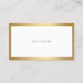 Golden Lijst Minimale witte metalen Visitekaartje (Voorkant)
