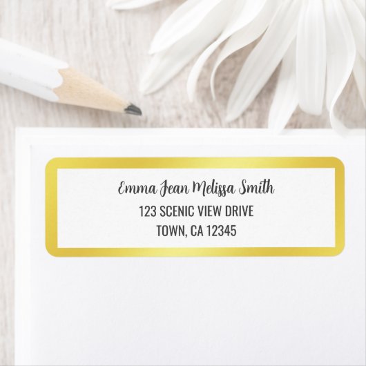 Golden Lijst Modern Elegant Glamoureus Goud Chic Etiket (Insitu)