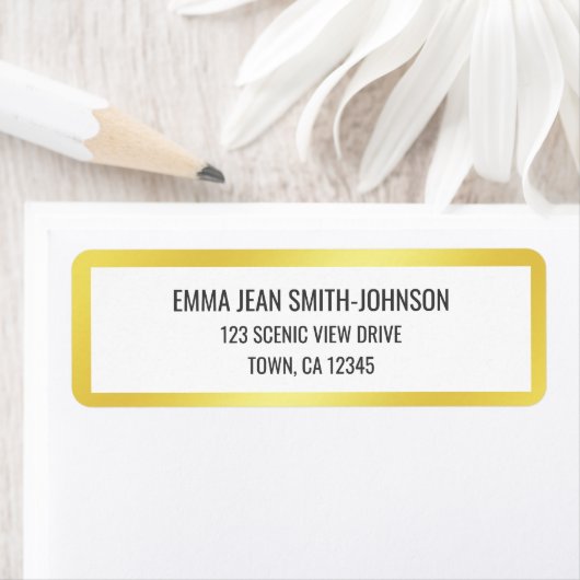 Golden Lijst Modern Elegant Glamoureus Goud Chic Etiket (Insitu)