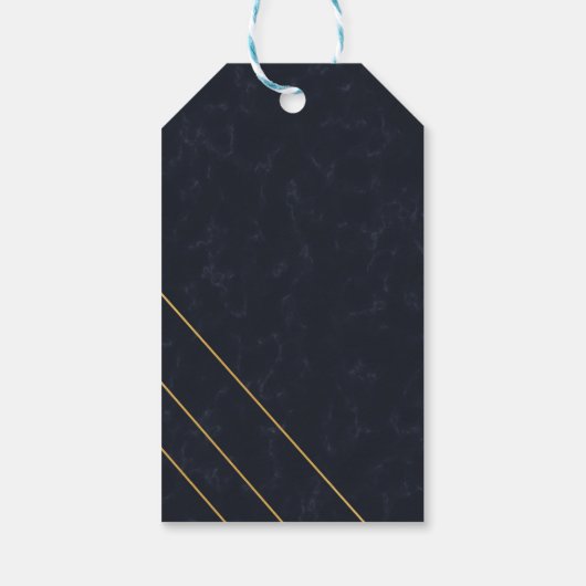 Golden Lijst Navy terug dank u Cadeaulabel (Achterkant)