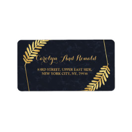 Golden Lijst Navy terug Etiket