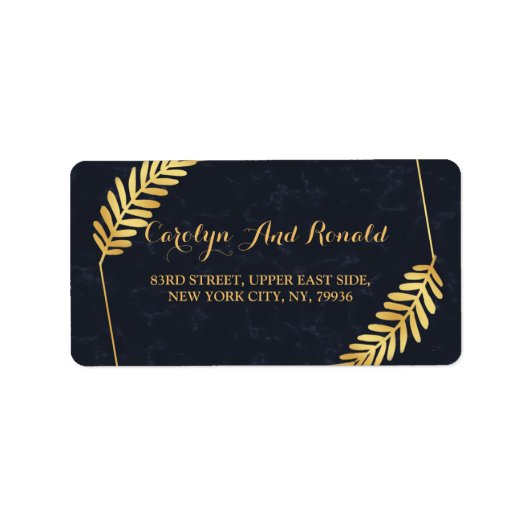 Golden Lijst Navy terug Etiket (Voorkant)