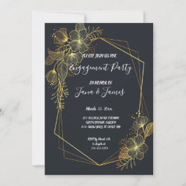 Golden Lijst Navy terug Verloving Kaart