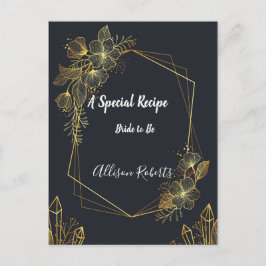 Golden Lijst Navy terug Vrijgezellenfeest Recept Briefkaart