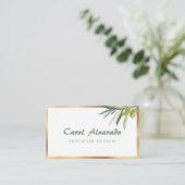 Golden Lijst Olive Branch Visitekaartje (Staand voorkant)