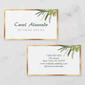 Golden Lijst Olive Branch Visitekaartje (Voorkant / Achterkant)