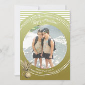 Golden Lijst One foto Vrolijk kerstfeest Kaart (Voorkant)