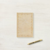 Golden Lijst over papier Post-it® Notes (Op bureau)