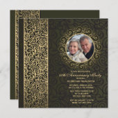 Golden Lijst Photo Jubileum Kaart (Voorkant / Achterkant)