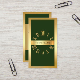 Golden Lijst Roman Clock Cali Green Verticaal Visitekaartje