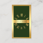Golden Lijst Roman Clock Cali Green Verticaal Visitekaartje (Voorkant)