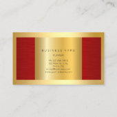 Golden Lijst Rood metaal MInimaal minimaal Visitekaartje (Achterkant)