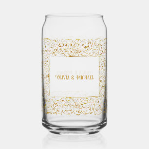 Golden Lijst Wedding Blikvorm Glas