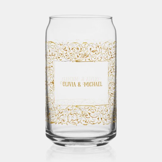 Golden Lijst Wedding Blikvorm Glas (Achterkant)