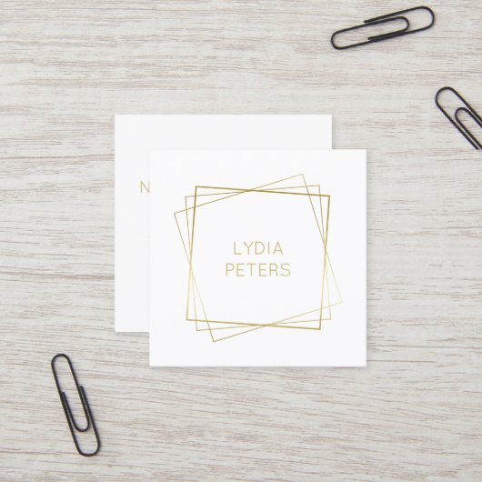 Golden Lijsten Vierkante Visitekaartje (Voorkant / Achterkant in situ)